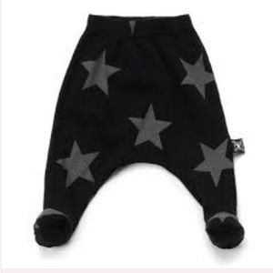 Nununu Footed  Joggers Newborn Sweatpants Star Print